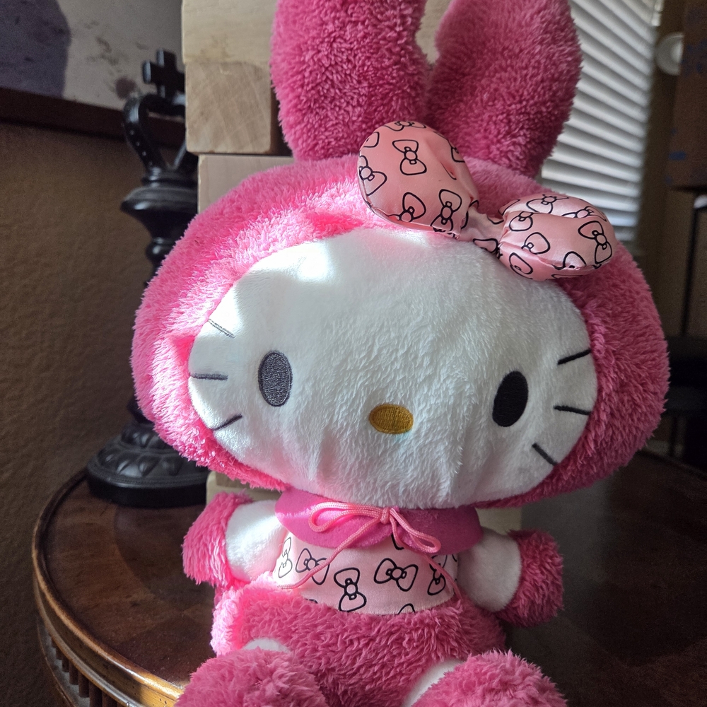 Sanrio Pink and White Stuffed Animal